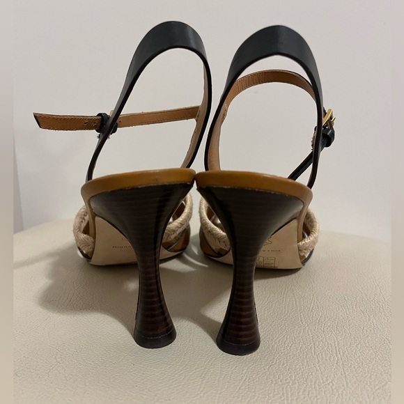 Tory Burch Fisherman Color-block Leather Heel Sandal Women’s Size 9 - Picture 10 of 11